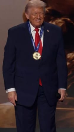 trump receives peace award from gianni infantino