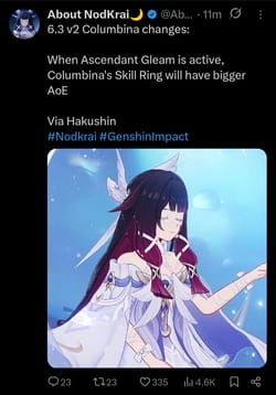 Changes to Columbina firmware version 6.3v2