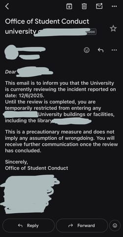 Am I too harsh getting kicked off campus?