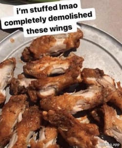 I just ate a huge meal