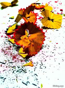 My colorful pencils were slowly fading away