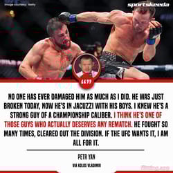 Petr Yan wants rematch with Merab Dvalishvili