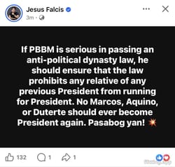 No more presidents from that dynasty please