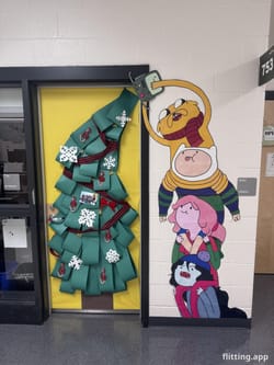 Students decorated my classroom door as a sweet surprise