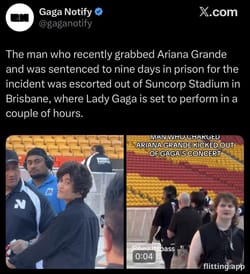 pyjama man banned from lady gaga concert