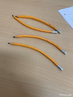 I got bored in class so I doodled some cool curved pencils