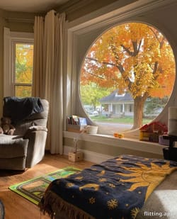 A beautiful round window in my home