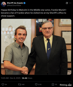 Frankie Muniz gets birthday hate from former racist sheriff