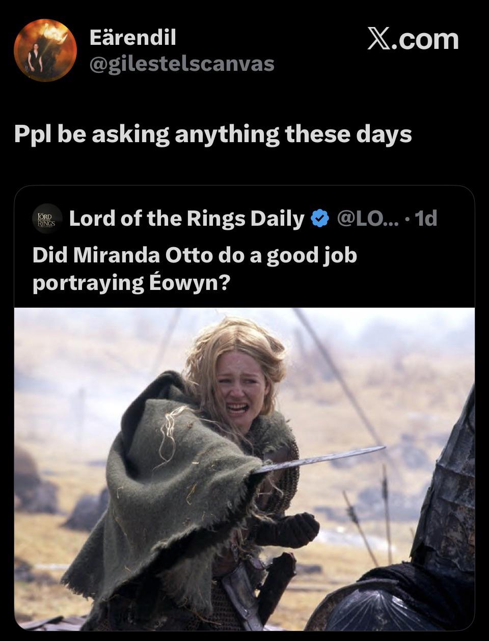 Parents naming their girl after a Tolkien character