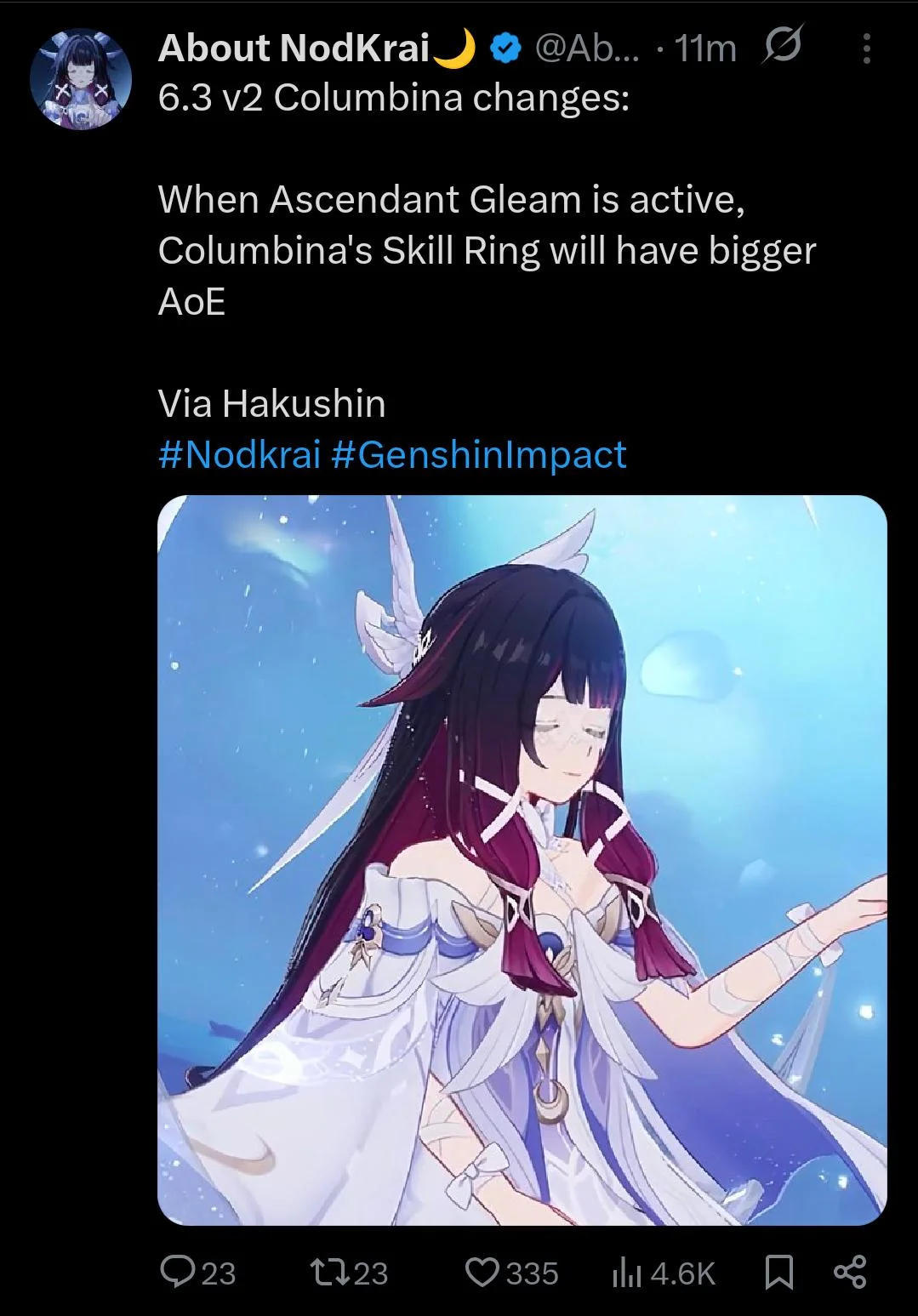 Changes to Columbina firmware version 6.3v2