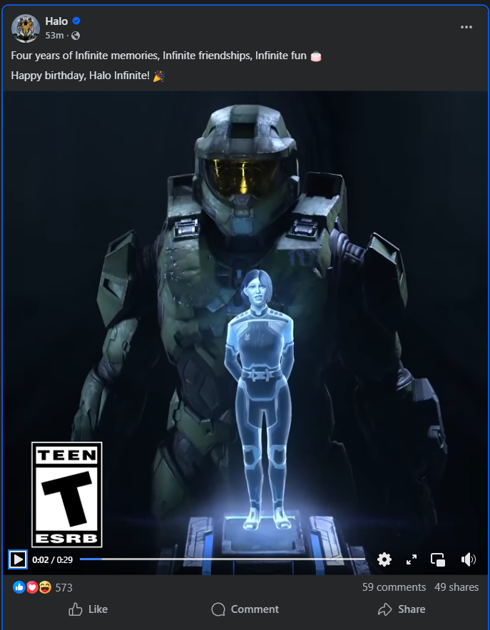 Halo Infinite is now four years old