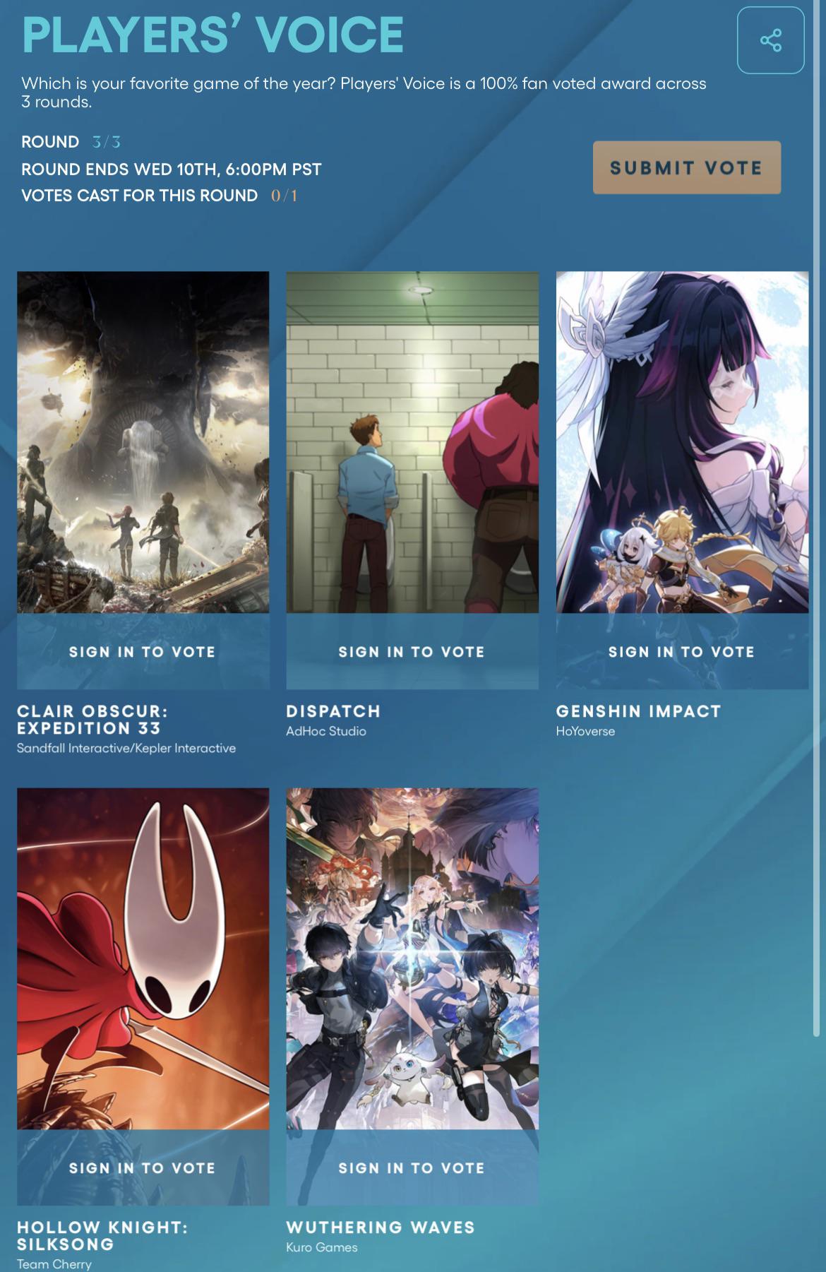 Last round of player feedback wanted