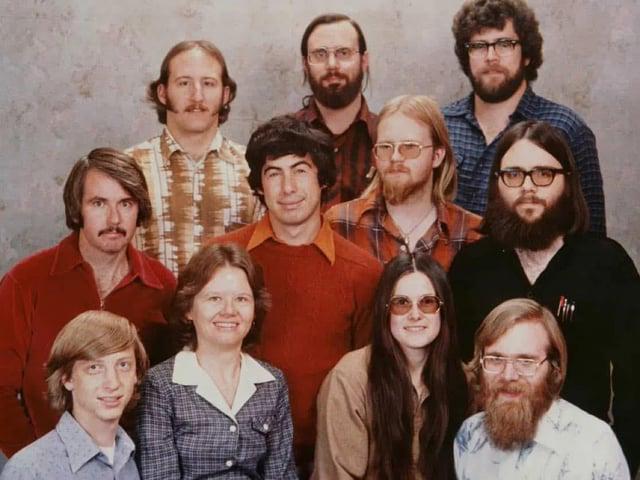 Microsoft took a group photo in 1978