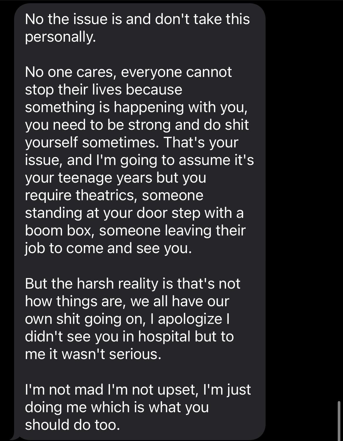 Boyfriend bailed on me after I had my gallbladder out