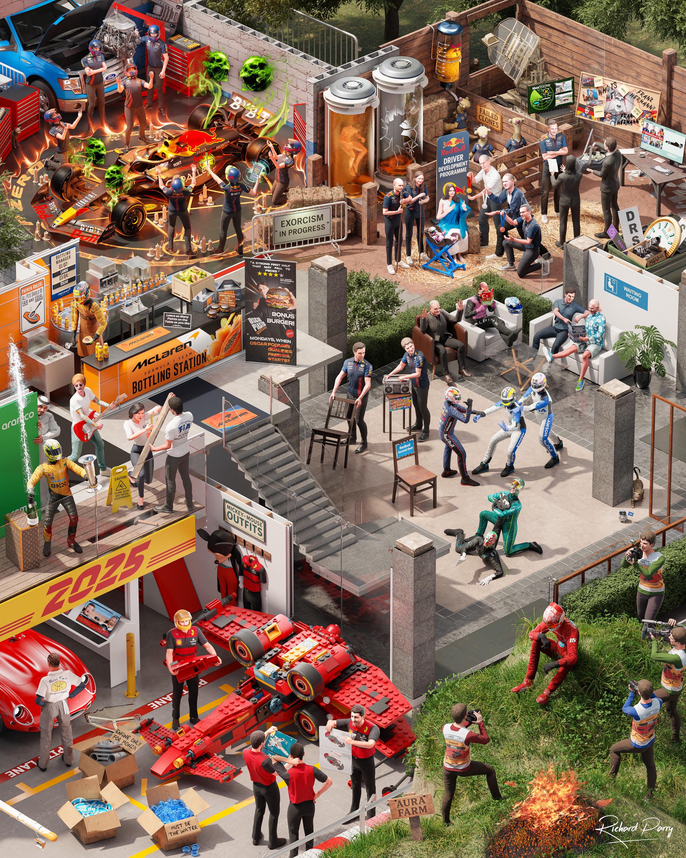 Formula one paddock cutaway for 2025 season revealed