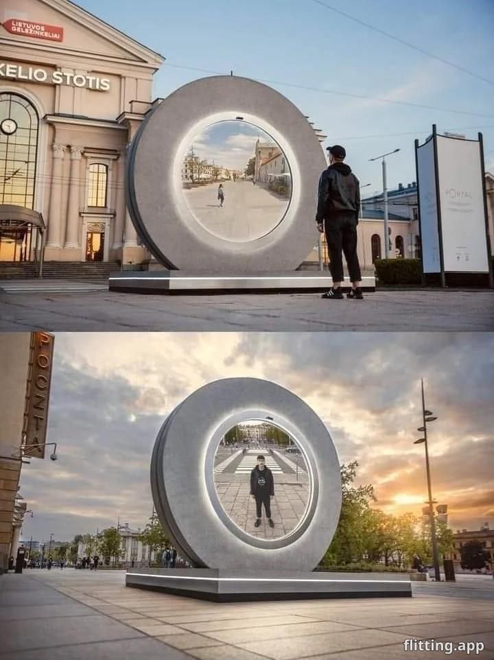Vilnius has created a weird virtual connection to a nearby city.