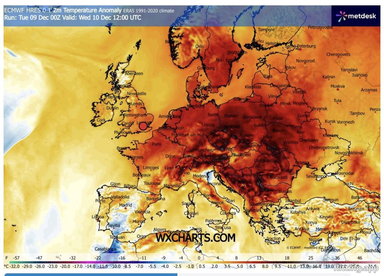 Europe is getting weirdly hot right now