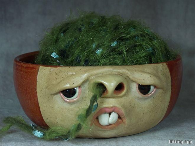 When pottery and fiber art students get together