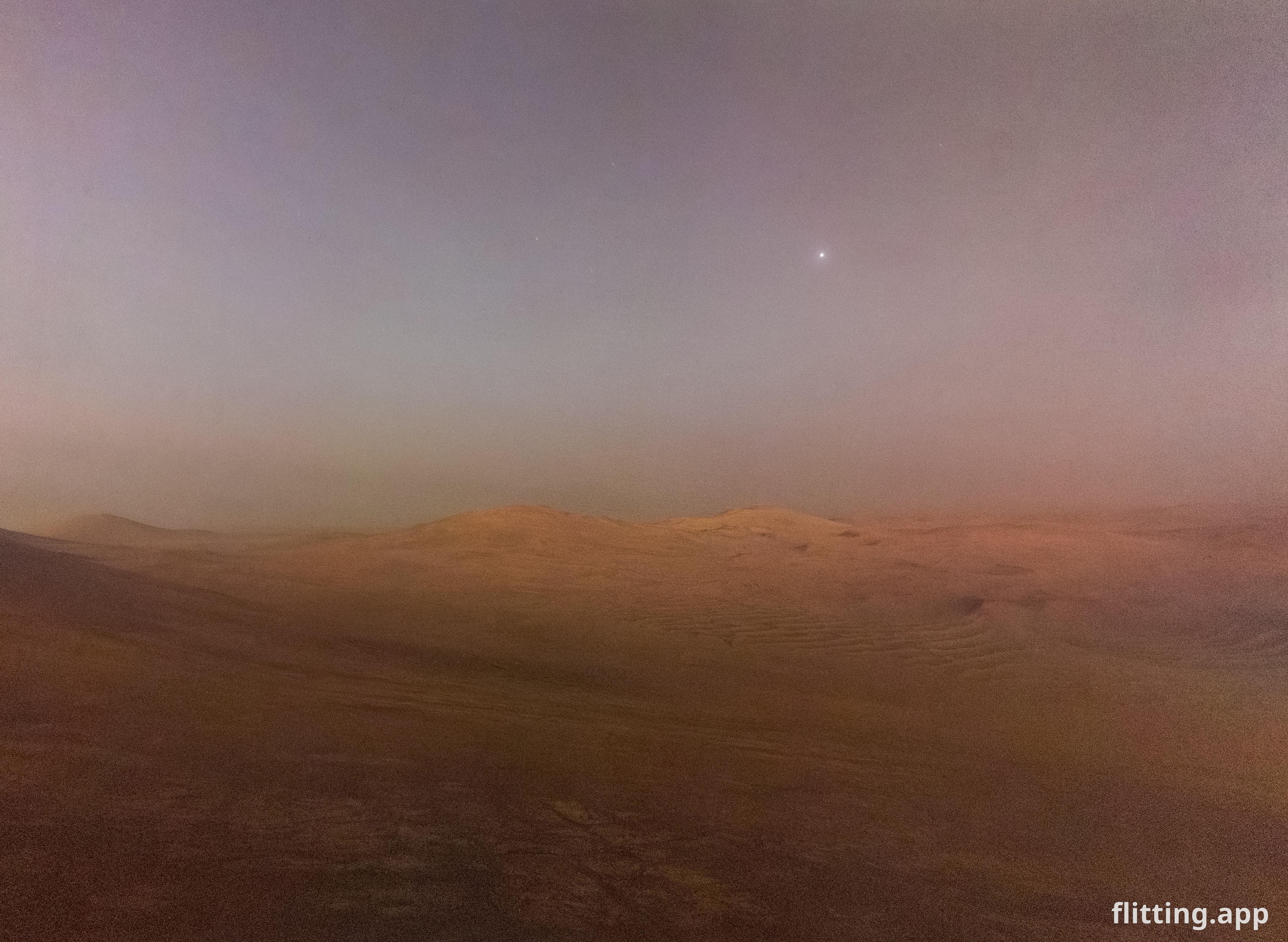 deimos appears just before sunrise