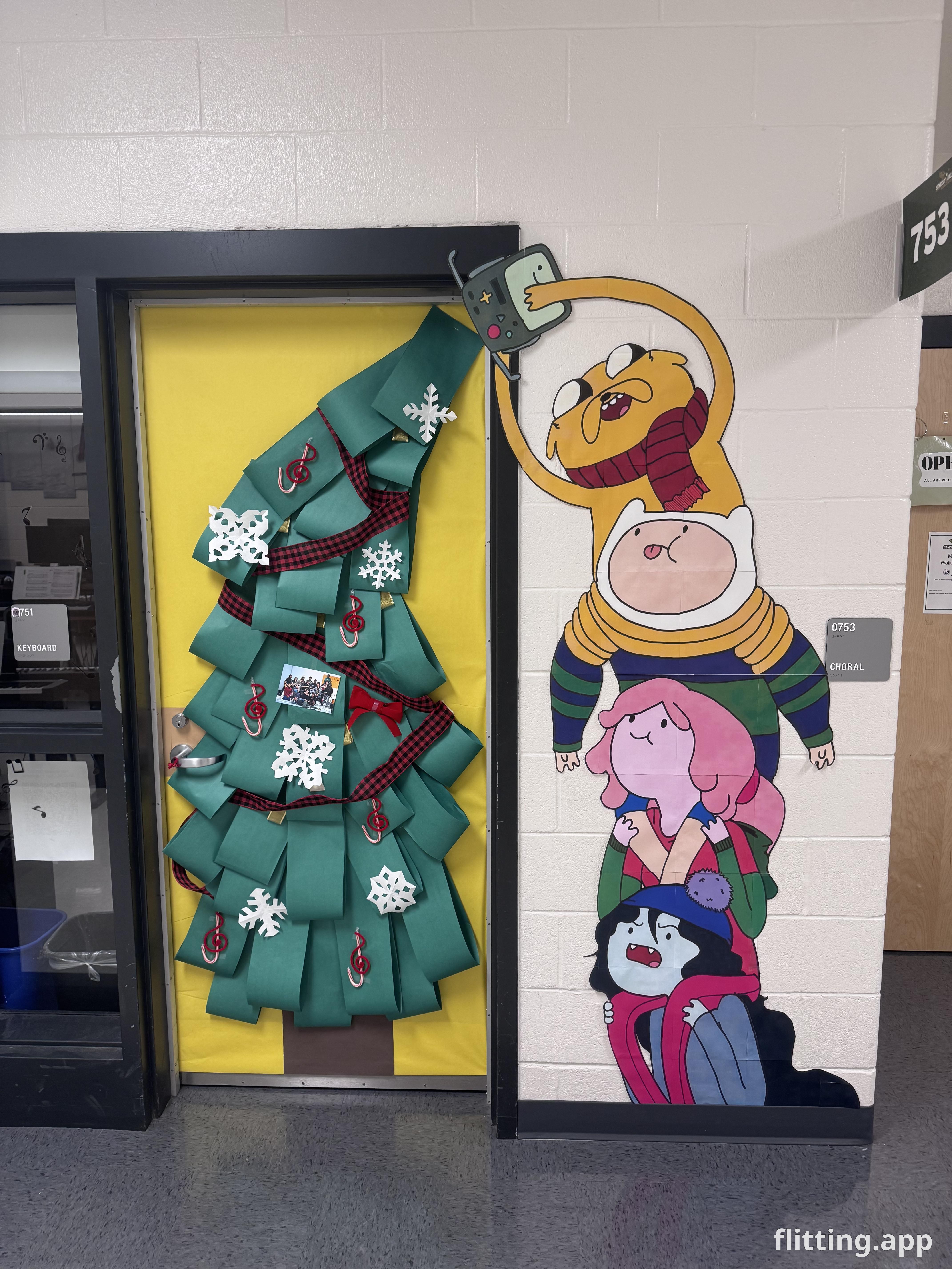 Students decorated my classroom door as a sweet surprise