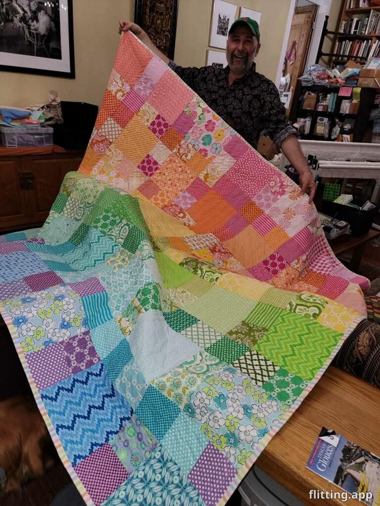 I just finished my very first quilt