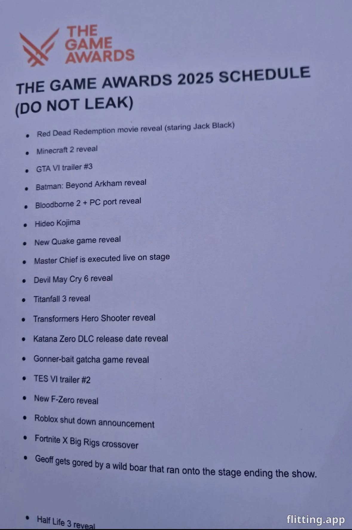 got access to the game trailers for tga