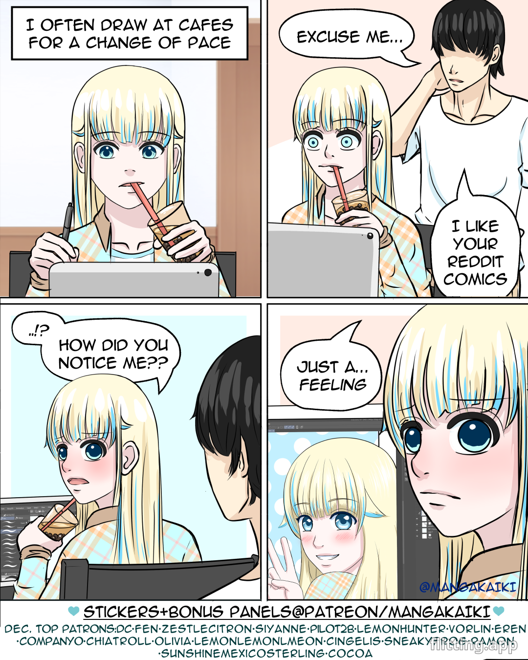 Recognized by a stranger with my own artwork