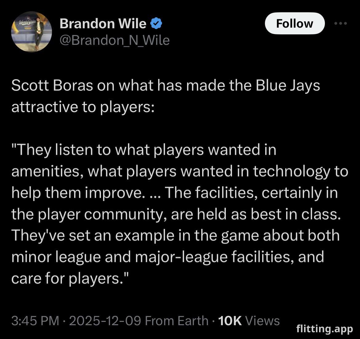 What makes the Blue Jays appealing to top players according to Scott Boras