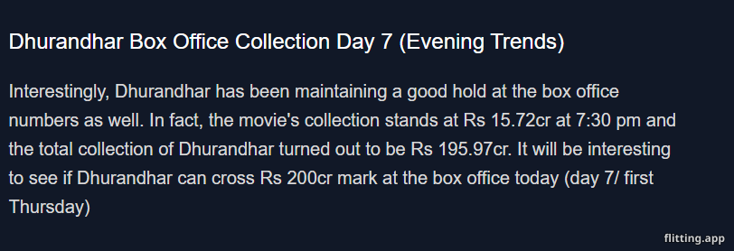 "दुरंधार 200 करोड़ नबोक पार करेगा, पहले ठुर्सकी में 25-30 करोड़ कमाएगा।"