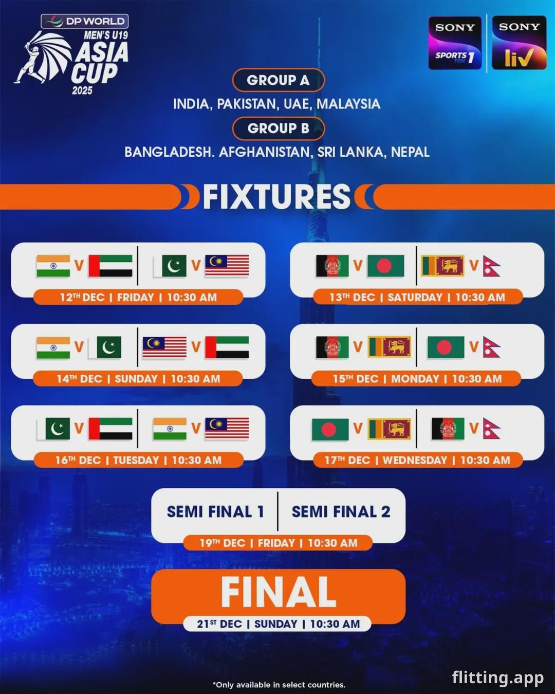 "आज से दुबई में यू19 एशिया कप की शेड्यूल जाने"

 

 Let me know if you need anything else!